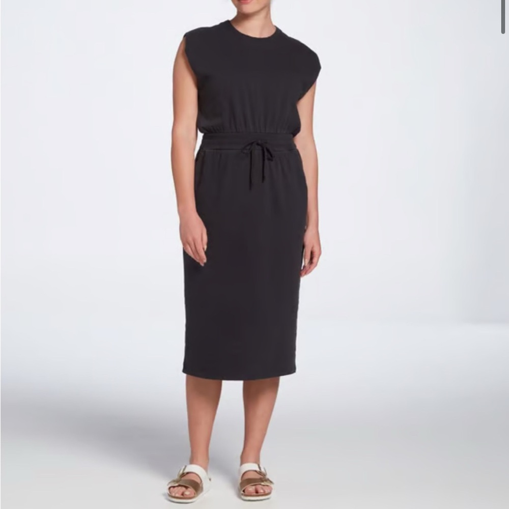 CALIA by Carrie Underwood Black Tie Front Sheath Dress